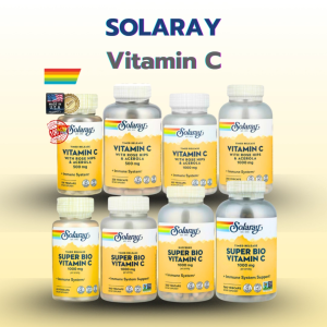 Solaray Vitamin C | 500mg / 1000mg / Super Bio 1000mg | Timed Release | 60–360 VegCaps | แท้พร้อมส่ง