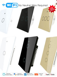 Smart Touch Wall Switch American Standard Glass Panel Remote Control via WiFi Alexa Voice Control Home Intelligent System