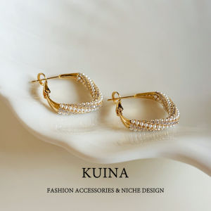 kuina | Elegant Square Earrings Sterling Silver Ear Studs
