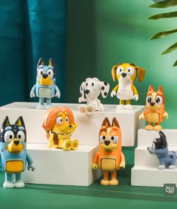 8Pcs Bluey Family PVC Action Figures Set - Anime Q Version Doll Toys