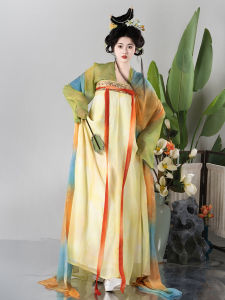 Shanchi Wind Ancient Chinese Hanfu Chest-Length Sleeve Daily Wear Spring Summer Polyester Fiber Adjustable Waistline