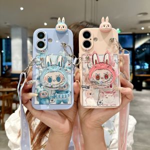 เคสโทรศัพท์มือถือ Huawei Pura80/70pro แบบครอบเต็มพร้อมสายคล้อง กระจกแต่งหน้า ลายการ์ตูนน่ารัก ดีไซน์สร้างสรรค์ ป้องกันรอยขีดข่วน