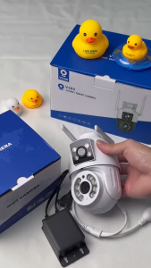 V380 PRO Q8S PLUS x AVIDUS Dual Lens CCTV Outdoor Wireless waterproof 360 Degree Full Color Night Vision Securit IP CCTV Camera For Home safe Human Motion Detection CCTV Connect to cp PTZ Control By Cellphone CCTV Camera Two-way Audio and Speaker