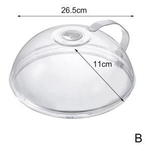 Microwave Food Cover Heat-resistant Food Splatter Guard Microwave Oven Pan Lid Plate Stove Cover Transparent Anti-Splash Cover
