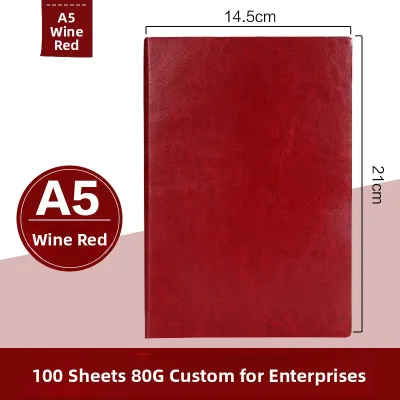 Customizable Soft Leather Notebook for Business Meeting A5
