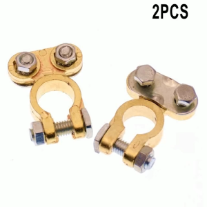 Cặp Ốc Kẹp Cọc Bình Acquy Cho Xe Ô Tô Gồm 1 Đầu Dương (+) Và 1 Đầu Âm (-) Hợp Kim Dẫn Điện
