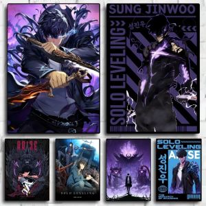 Solo Leveling Anime Canvas Painting Home Living Room Bedroom Bar Aesthetic Decoration