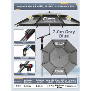 iGOOD-LIVING | Fishing Umbrella Durable Sunproof Rainproof Wind-Resistant