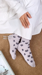 Sashee Kaos Kaki Tumit Pendek sematakaki Motif Bunga Jasmin Series