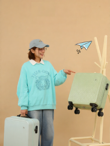 MIMANI | กระเป๋าเดินทางสำหรับผู้หญิงขนาด 18 นิ้ว พร้อมล้อเงียบและล็อครหัส