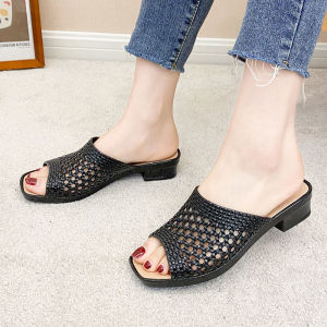 IELGY womens jelly plastic crystal slippers