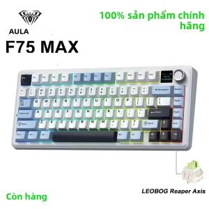Bàn Phím Cơ Chơi Game AULA F75 MAX 75% Có dây/BT/2.4G Hỗ Trợ Thay Nóng RGB Màn Hình TFT Thể Thao Điện Tử Cho PC/Mac - Đèn Nền Nhiều Màu
