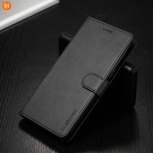 For OPPO A5 A9 2020 A53 A33 A52 A92 A15 A15S Realme 5 5s 5i 6i C3 LC.IMEEKE PU Leather Phone Case Protective Retro Shockproof Card Flip Wallet Cover Built-in Stand