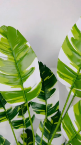 1 PC﻿ Artificial Simulation Banana Leaves Plastic Indoor Green Plant Decoration Easy To Clean Modern Style Fake Trees