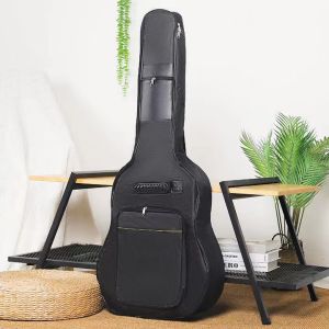 40/41 Inch Waterproof Guitar Bag Oxford Cloth Zipper Pockets Carry Guitar Case Padded Black Guitar Bag Soft Guitar Bag