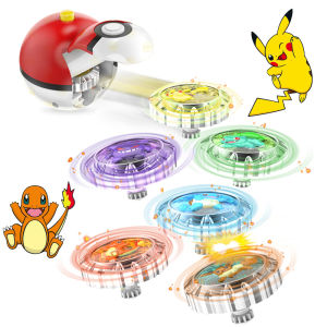Pokemon Figures Beyblade Top Gyroscope Toys Pikachu Charmander Squirtle Mewtwo Eevee PVC Models Pokeball Childrens Gift