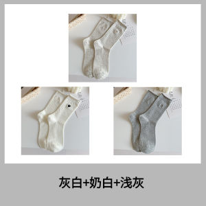 สีดำ ลายหัวใจ ผู้หญิง ถุงเท้า สไตล์เกาหลี Turn-up ลายทาง พรางหุ่น ถุงเท้าถึงกลางน่อง ถุงเท้า ผ้าฝ้าย วัสดุ Four Seasons Universal