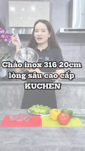 Chảo inox 316 sâu lòng KUCHEN KU W201316 size 20cm - Bảo hành chính hãng 10 năm