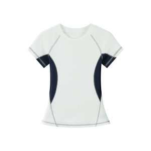 CHANT2nd | Contrast Color Stitching Slim Fit T-shirt