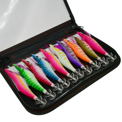 10 Chiếc Dạ Quang Mồi Câu Cá Bộ Tôm Bạch Tuộc Mực Nang Jig Móc Chì Lưới Đính Hạt-Thuyền Đại Dương Bãi Biển Đá Câu Cá