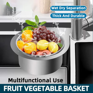 Swan Drain Basket For Kitchen Sink Stainless Steel Hanging Drain Rack Dry And Wet Separation Hook Garbage Filter Basket