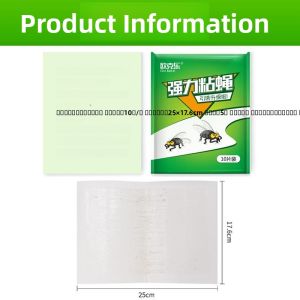 MONLEYTA | Extra Large Strong Adhesive Fly Paper Mosquito Killer Sticky Fly Board Home Use Thickened Glue Fly Trap Manleyta X0708095817