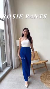 Long Cullote Rosie Pants - Celana Murah Berkualitas Kulot Rib Knit Premium - Korean Loose Pants Trousers Wanita - Loungewear