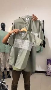 Baju Koko lengan pendek Couple motif kombinasi batik warna hitam Couple Ayah dan Anak premium