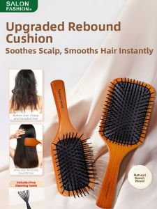 SALON FASHION | Massaging Cushion Comb for Long Hair Head Treatment