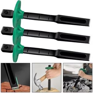 Chrome Vanadium Steel Flat Chisel Concrete Tool Chisel Head with Detachable Cap Cement Stone Splitter Masonry Chisel Flat Shovel