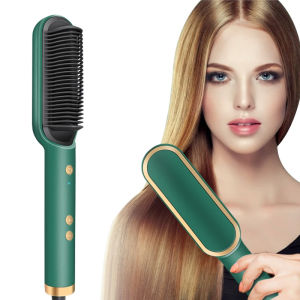 Portable multi-straightener curling brush steam straightener womens flat iron quick heating salon styling tool