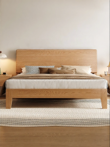 Luxurious Modern Simple Solid Wood Double Bed