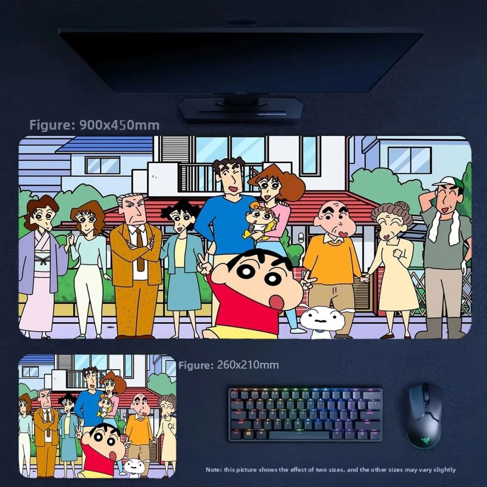 Bandai | Crayon Shin‑chan All Family Characters Anime Mousepad, Rubber ...
