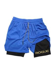Mens Running Shorts 2-In-1 Double-deck Sport Sportswear Gym Fitness Compression Short Pants Training Jogging Bottom Clothing