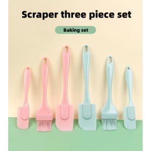 Food Grade Silicone Baking Tools Three-Piece Set Oil Brush Silicone Spatula Cake Spatula 3-Piece Set
