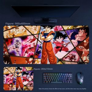 Bandai | Boys E-sports Games Large Size Non-slip Keyboard Pad Animation Dragon Ball Goku Leather Mouse Pad Office Multi-Size Mouse Pad