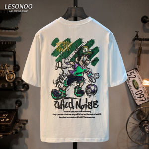 LIANSENNIAO | Mario Cartoon Print T-Shirt Thin Round Neck 5/8 Sleeve