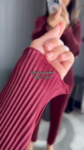 Atasan Plisket Lidi Dewasa Polos Premium Murah / Outer wafy Plisket Lidi