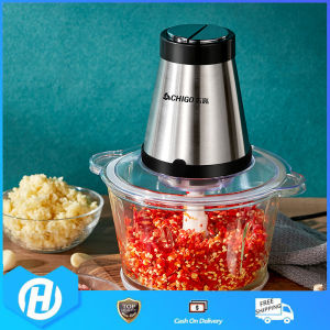 Meat Grinder 2L Capacity Kitchen Meat Grinder Stainless Steel Multifunctional Electric Mixer 300W Speed Double Gear Can be Adjusted Freely Stainless Steel Body Drop-Proof Durable and easy to clean Can be used for baby food Easy to take apart and wash