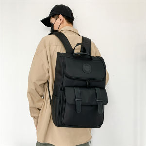 OUDENGPAI | Teenage Boys Large Capacity Backpack School Bag Double Shoulder Sweet College Style Nylon Material Zipper Closure Campus Scene