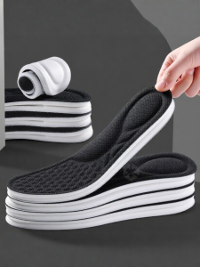 LINGMIAO | Sweat Absorbing Anti Odor Antibacterial Fresh Scented Breathable Non Slip Shock Absorption Shoe Insoles