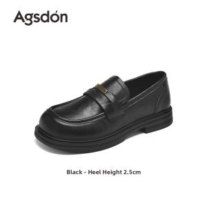 Agsdon | Thick Sole Slip-On Uniform Loafers