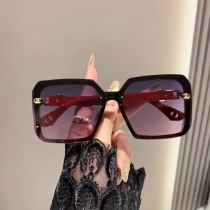 Kacamata hitam kacamata wanita kacamata anti UV400 sunglasses bentuk kotak besar A035