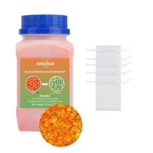 Orange & Blue Indicating Silica Gel Desiccant Beads 3-5mm Reusable Bulk Dehumidifier for 3D Printer Electronics CameraJewelry