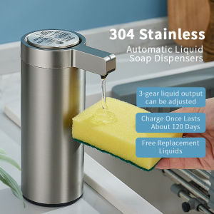 270ml Kitchen Soap Machine Automatic Sensor Out of Hand Sanitizer Smart Electric Body Wash Soap Dispenser 304 Stainless Steel