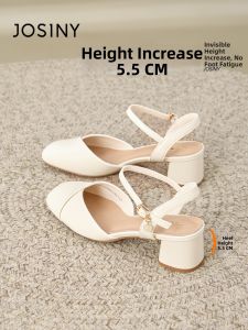 Josiny | White Leather Womens Open Back Square Toe Loafers