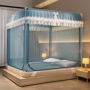 Fall-resistant Thickened Princess-style Mosquito Net With Zipper Washable