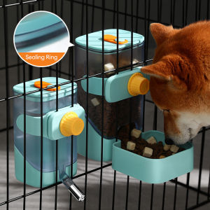 Teekland Hanging Automatic Pet Food Water Dispenser Gravity Pet Feeder and Waterer Set Cage Cat Food Bowl Dog Feeding Station for Puppy and Kitten Rabbit Chinchilla Hedgehog Ferret