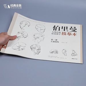 4pc Bridgman Human Body Structure Painting Tutorial Character Structure Drawing Sketchbook Human Head Torso Dynamic Practice Book4册伯里曼人体结构教学描摹本 伯里曼素描速写绘画临摹本 速写人物结构练习册 典全集