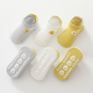 3Pairs/Set Baby Floor Socks Summer Thin Style Infant Toddler Anti-slip Socks Cute Cartoon Boneless Childrens Short Socks 0-5Yrs